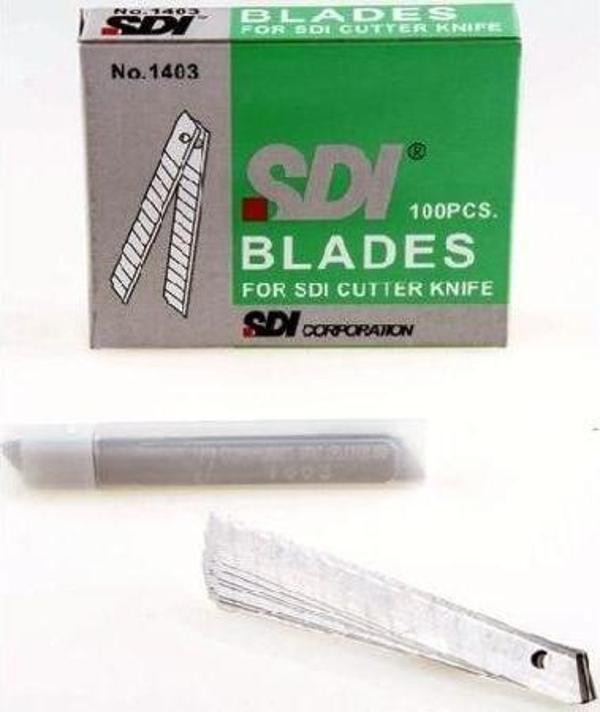 SDI Dar Maket Bıçağı Yedeği 9 mm 10'lu Paket - Image 1