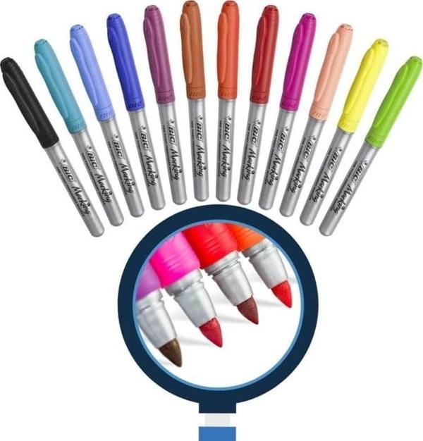 Bic Intensity Permanent Marker 12 Renk - Image 1