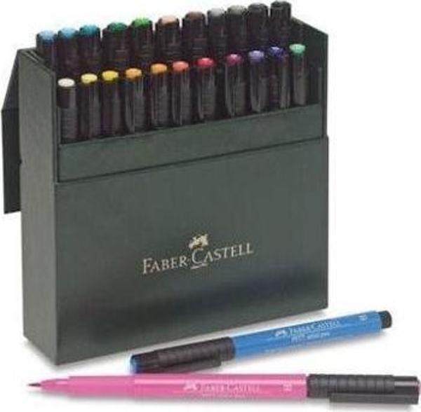 Faber-Castell Pitt Artist Pen Fırça Uçlu Çizim Kalemi Studio Box 24 Renk - Image 1