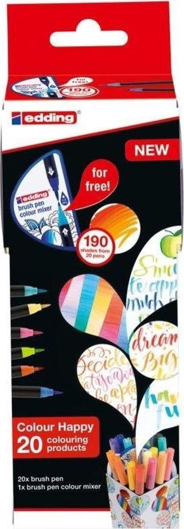 Edding Colour Happy Box Renkli Kalem Seti 21 Kalem - Image 1