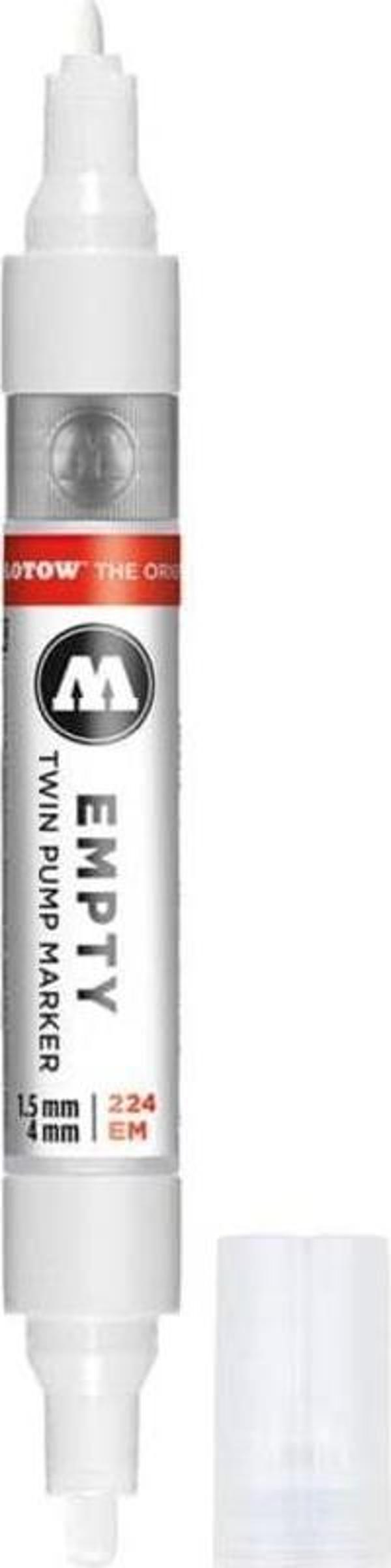 Molotow Çift Uçlu Boş Marker 1,5 mm / 4 mm Yuvarlak Uç 224EM - Image 1