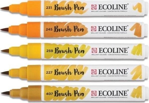 Talens Ecoline Brush Pen Fırça Uçlu Kalem 5 Renk Set EARTH - Image 1