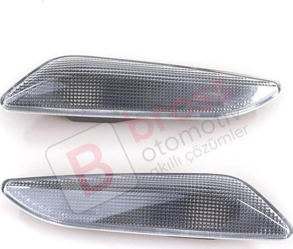 Fiat Egea Tipo 356 Alfa 147 156 Lancia Delta Ypsilon 3 İçin  Beyaz Yan Çamurluk Sinyali SAĞ SOL - Image 1