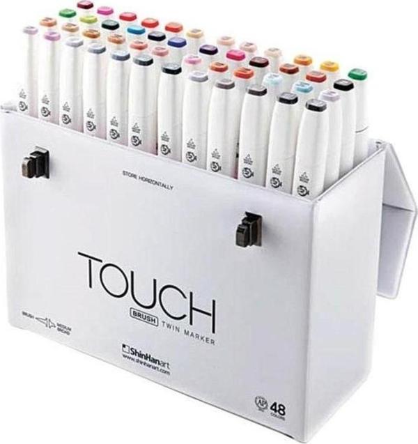 ShinHan Art Touch Twin Brush Marker 48 Renk Set - Image 1