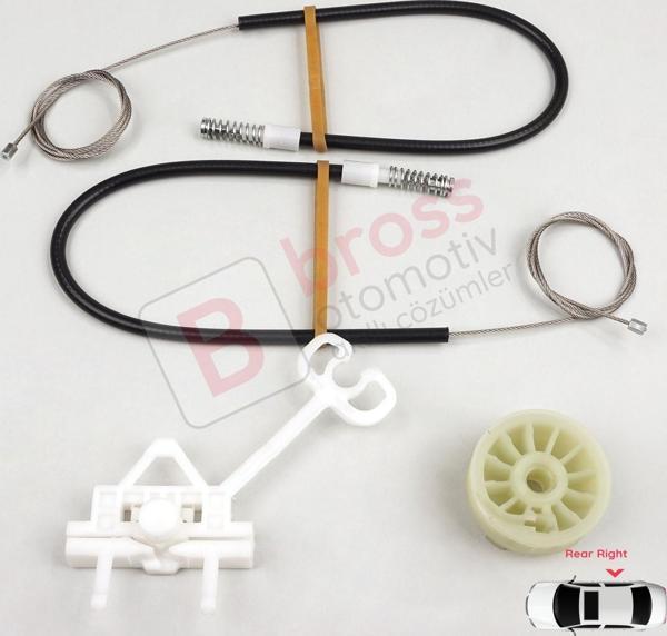 Fiat Abarth Punto Grande Evo MK3 199 2005-2024 51723327 İçin Elektrikli Arka Sağ Kapı Cam Kriko Seti - Image 1