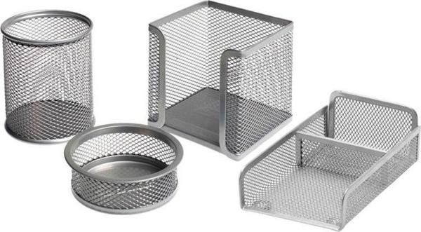 Bigpoint Metal Perfore 4'lü Set Silver - Image 1