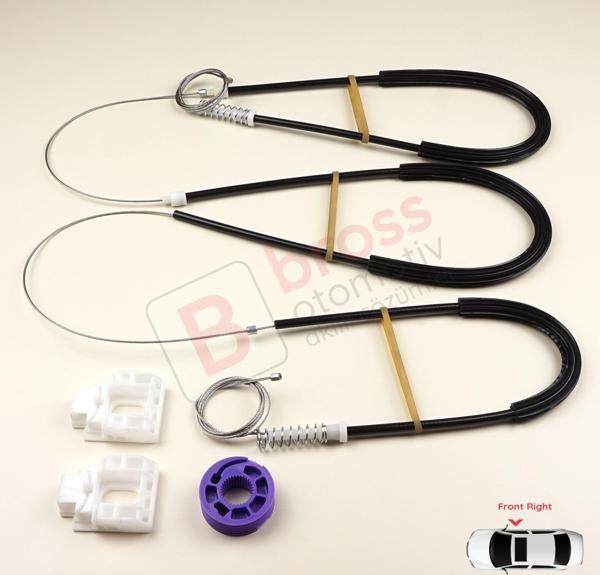 Audi A3 MK1 8L 8L1 1996-2003 4/5 Kapı 8L4837462 İçin Elektrikli Ön Sağ Kapı Cam Kriko Tamir Seti - Image 1