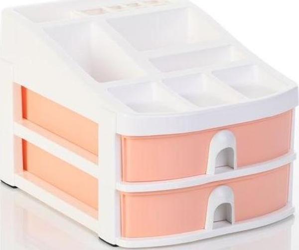 OPS CO 7200 2 Çekmeceli Masaüstü Organizer Pastel Turuncu - Image 1