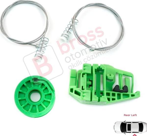 BMW 3 Serisi E90 E91 2004-2012 4/5 Kapı 51357140589 İçin Elektrikli Arka Sol Cam Kriko Tamir Seti - Image 1