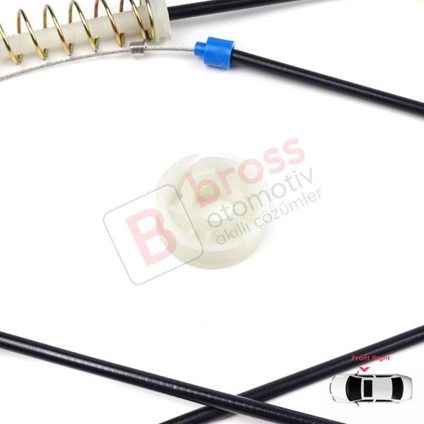 Mini Cooper MK1 R50 R52 R53 2001-2008 HB Convertible 51337039452 İçin Sağ Kapı Cam Kriko Seti - Image 1
