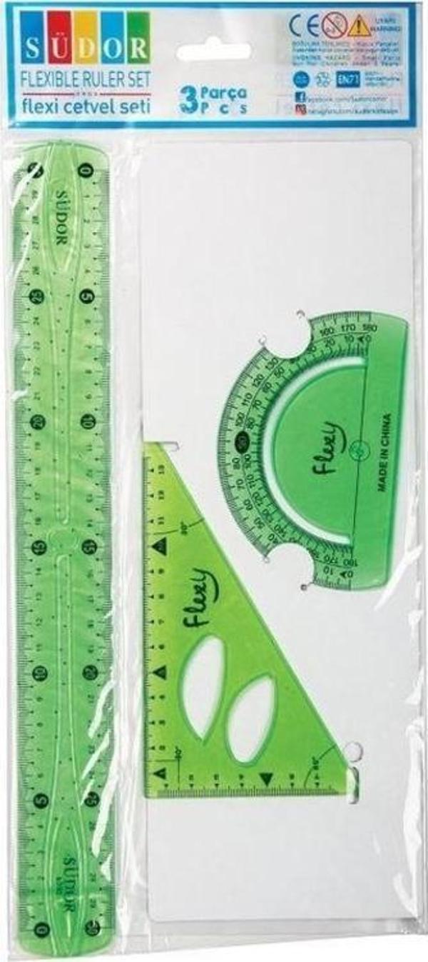 Südor Flexi Cetvel Seti 3 Parça - Image 1