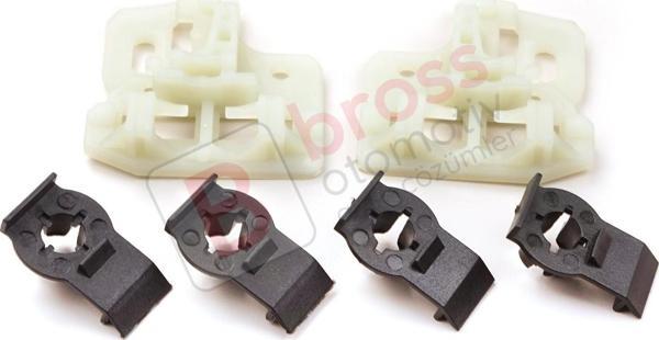 BMW X5 E53 1999-2007 İçin Ön Sol ve Sağ Kapı Cam Kriko Klips Seti
 - Image 1