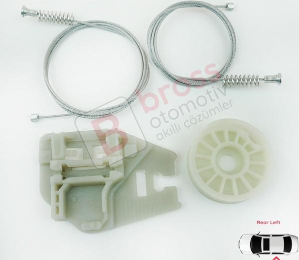BMW X5 E53 2000-2006 İçin Arka Sol Kapı Cam Kriko Tamir Seti - Image 1