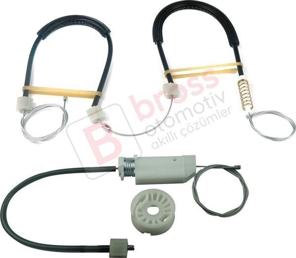 Mercedes CLS Class C219 W219 2004-2011 A2197200746 İçin Ön Sol Cam Kriko Tamir Seti - Image 1