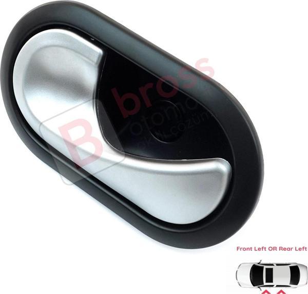 Renault Megane 2 2002-2009 İçin Krom Kaplama İç Kapı Kolu Ürün Ön ve Arka Sol Kapılar İçindir - Image 1