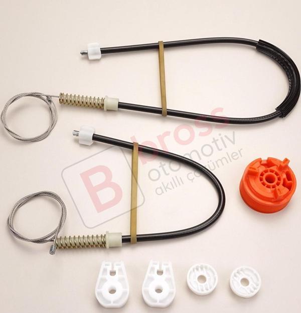 Renault Megane MK2 2002-2009 CC Cabriolet 8201010933 İçin Elektrikli Arka Sol Cam Kriko Tamir Seti - Image 1