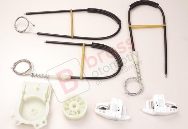 Renault Megane MK2 2002-2008 4/5 Kapı 8201010926 İçin Ön Sol Kapı Cam Kriko Tamir Seti - Image 1
