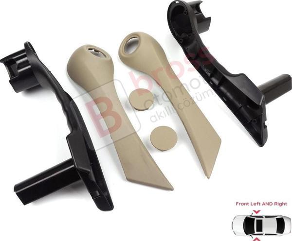 Renault Megane MK2 2002–2009 7701475317 İçin Ön İç Kapı Çekme Kolçak Tutamak Takımı Bej - Image 1
