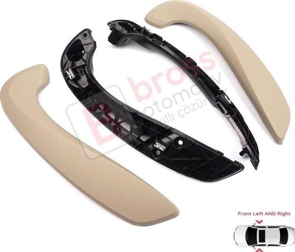 Renault Megane MK3 Fluence 809600015R İçin Ön İç Kapı Çekme Kolçak Tutamak Takımı Bej - Image 1