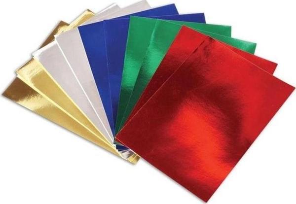 Ginza Metalik Aynalı Karton 50x70 cm 5 Renk 10'lu Paket - Image 1