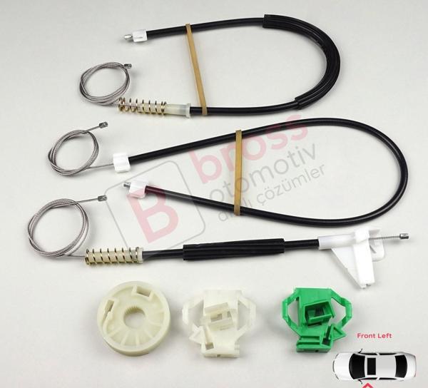 Seat Ibiza MK2 6K1 1993-2002 4/5 Kapı 6K4837401P İçin Ön Sol Cam Kriko Tamir Seti - Image 1
