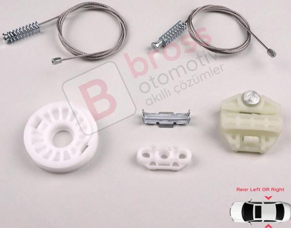 Opel Astra G T98 1998-2004 4/5 Door 90521877 90521878 İçin Arka Sol veya Sağ Cam Kriko Tamir Seti - Image 1