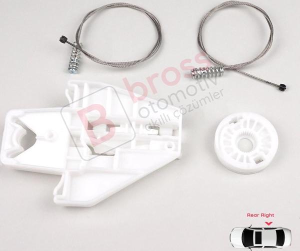 Seat Toledo MK2 1M2 1998-2004 Leon MK1 1M1 1999-2006 1M0839462A İçin Sağ Arka Cam Kriko Tamir Seti - Image 1