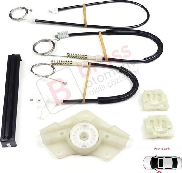 Skoda Octavia MK1 2001-2010 Makyajlı Kasa İçin Elektrikli Ön Sol Kapı Cam Kriko Tamir Seti Kapaklı - Image 1