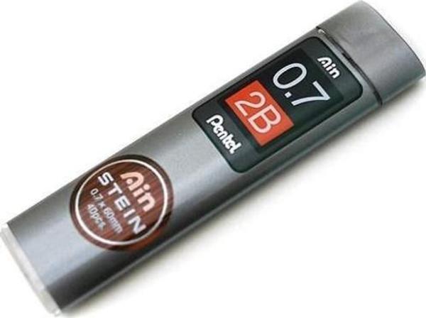 Pentel Ain Stein Min (Mekanik Kurşun Kalem Ucu) 0.7 mm 2B 40'lı Tüp - Image 1