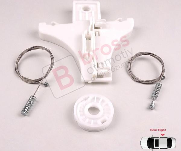 VW Golf MK4 Jetta Bora A4 1J 4/5 Kapı 1J4839462 İçin Sağ Arka Cam Kriko Tamir Seti - Image 1