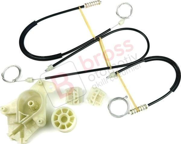 VW Transporter T5 Caravelle Multivan 2003-2015 7H0837754 İçin Ön Sağ Kapı Cam Kriko Tamir Seti - Image 1