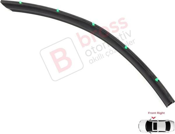 VW Transporter T5 T6 T6.1 Caravelle Multivan 7H0837565 İçin Ön Sağ Çamurluk Kapı Alt Fitili  - Image 1