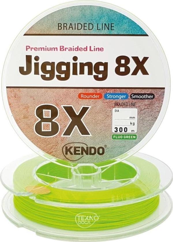 Kendo 300m Jigging 8x 8 Kat Örgü İp Misina Dynema Yeşil - Image 1