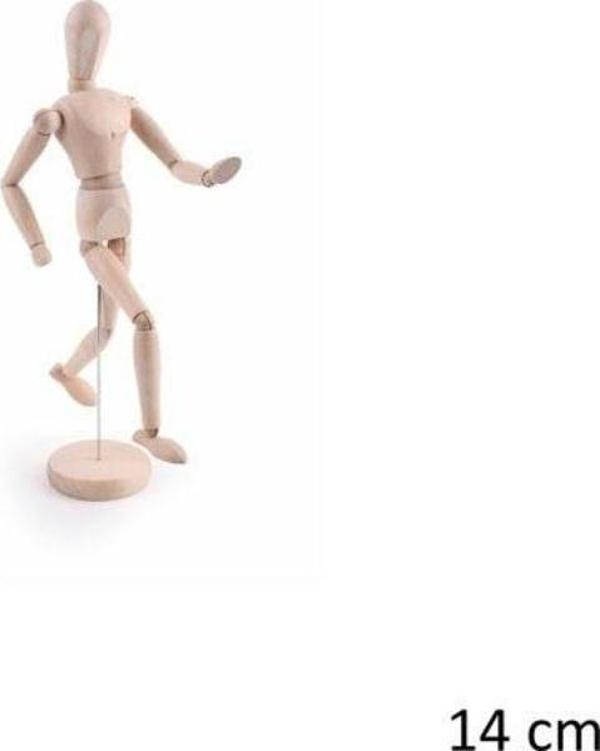 Art & Art Ahşap Model Mankeni İnsan Figürü 14 cm. - Image 1