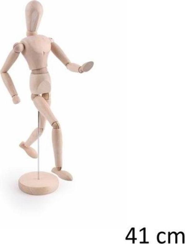 tahtakalehobi Ahşap Model Mankeni İnsan Figürü 41 cm. Erkek - Image 1