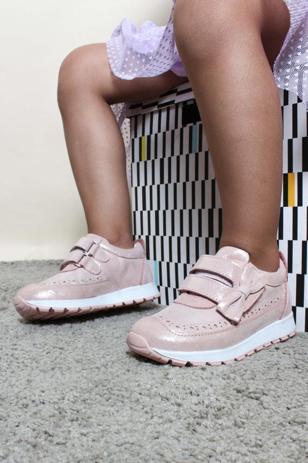 Hakiki Deri Kız Çocuk Sneaker Ayakkabı 837PA03 - Image 1