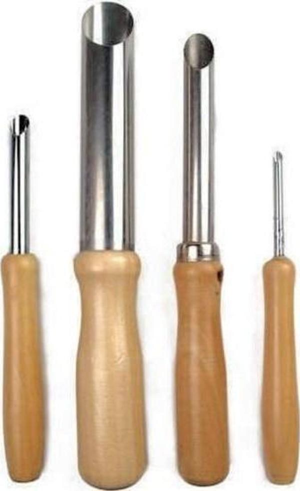 Art & Art Delik Açıcı Oluklu Alet Seti 4 Parça (0,4-0,8-1-2 cm Çap) - Image 1