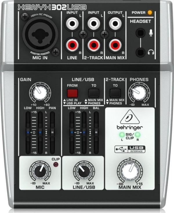 Behringer Xenyx 302Usb 2 Kanal Usb Ses Kartlı Stüdyo Mikseri - Image 1