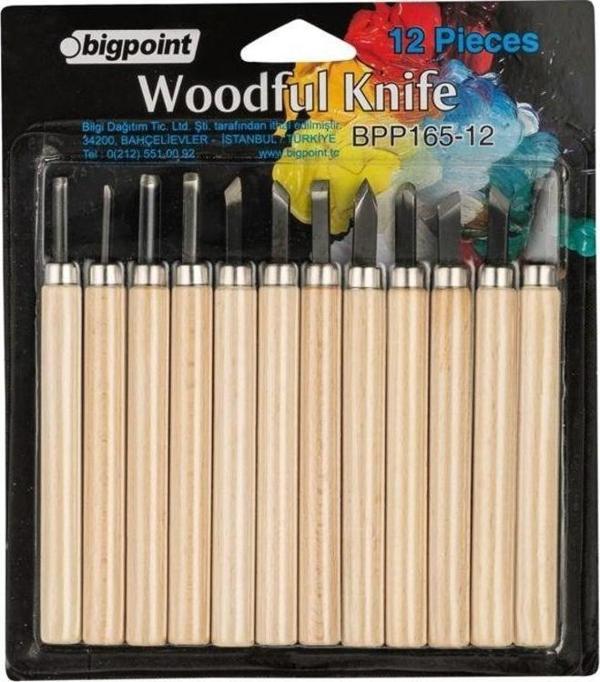 Bigpoint Ahşap Oyma 12'li Set (Woodful/Graver Knife) - Image 1