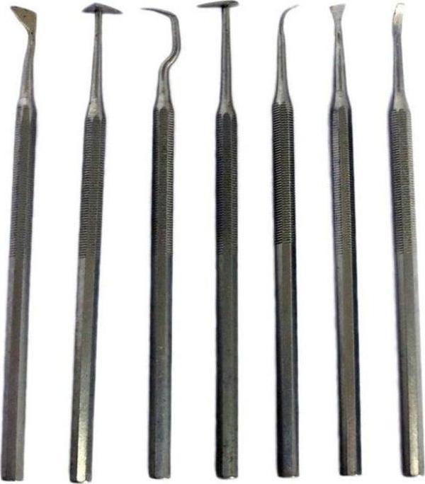 Art & Art Seramik ve Gravür Oyma Seti Çelik 15 cm. 7'li - Image 1