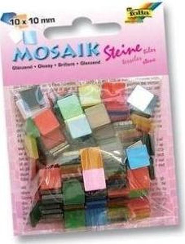 Folia Parlak Mozaik 10x10 mm. 190 Adet KARIŞIK RENK - Image 1
