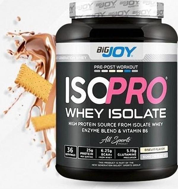 BigJoy ISOPRO Isolate Protein 1028 gr BİSKÜVİ AROMALI - Image 1