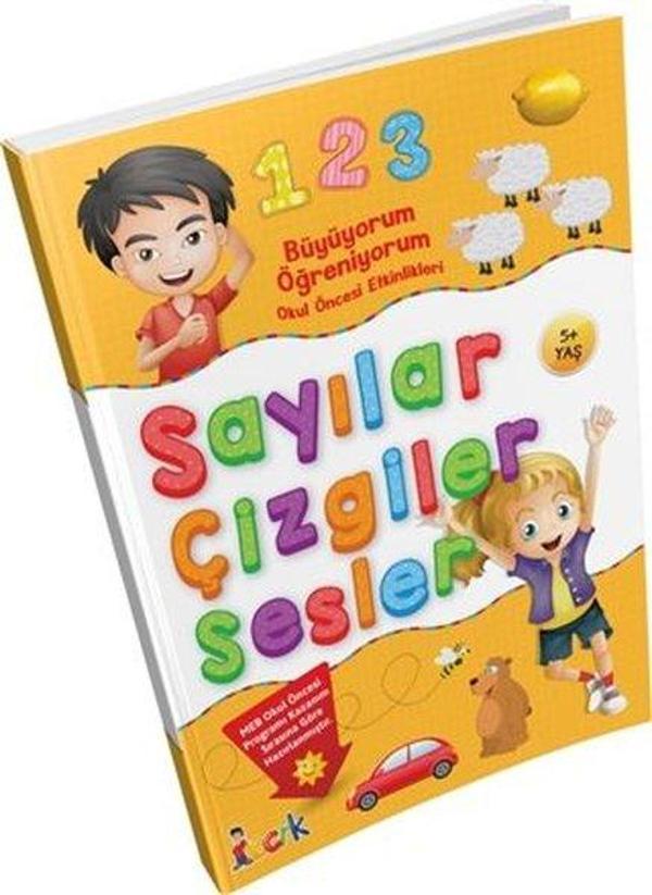 Sayılar - Çizgiler - Sesler - Büyüyorum Öğreniyorum Okul Öncesi Etkinlikleri - Bıcırık Yayınları - Image 1