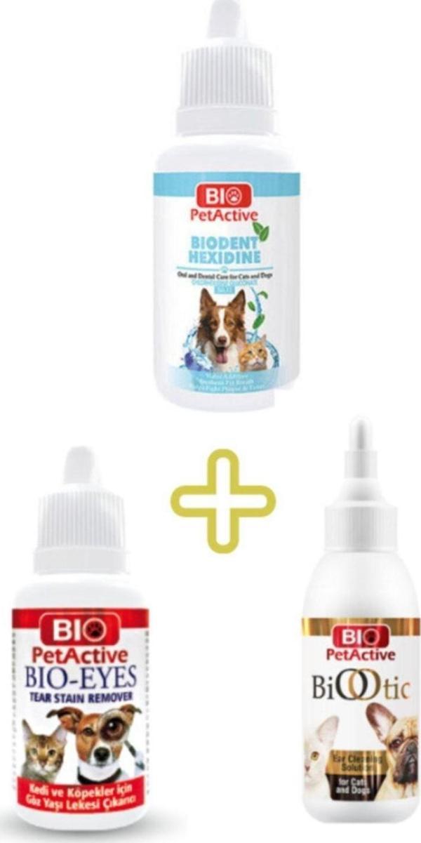 Bio Petactive Bio Petacive Kedi&Köpekler Için Bakım Seti (Gözyaşı Leke Çıkarıcı+Ağız Bakım Ürün+Kulak Temizleyici) - Image 1