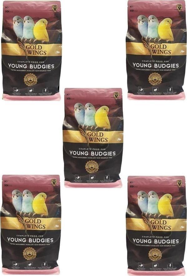 Gold Wings Premium Yavru Muhabbet Kuşu Yemi 1Kg X 5 Paket - Image 1