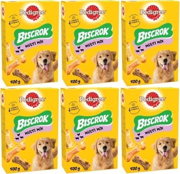 Pedigree Biscrok Multi Mix Köpek Ödül Bisküvisi 500 Gr X 6 Adet - Image 1