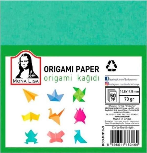 Südor Mona Lisa Origami Kağıdı 15x15 cm 50 yaprak - Image 1
