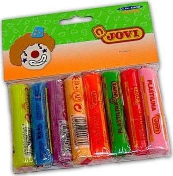 Jovi Plastilina Kurumayan Oyun Hamuru Fosforlu 8 Renk Stik - Image 1