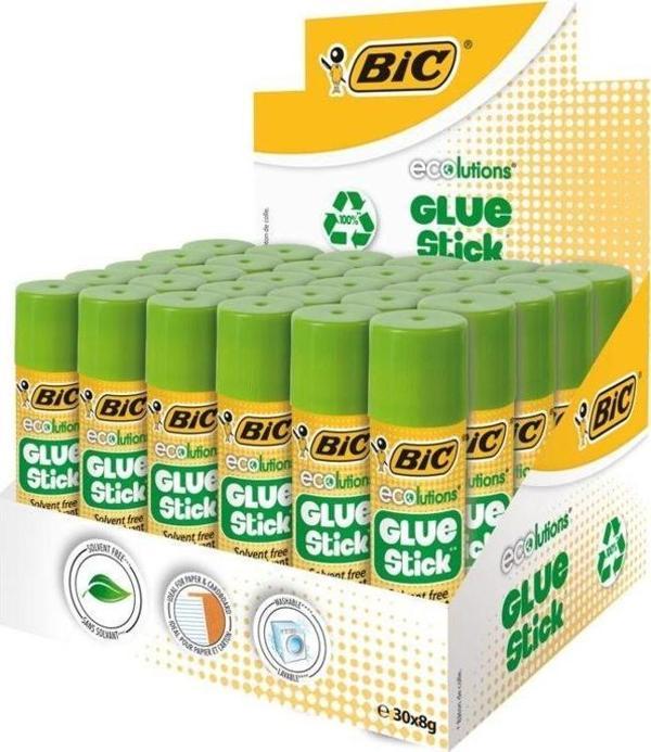Bic Eco Solventsiz Stick Yapıştırıcı 8 gr. 30'lu Kutu - Image 1