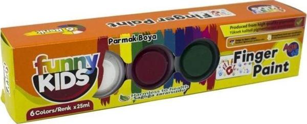 Funny Kids Parmak Boyası 6 Renk x 25 ml Set - Image 1